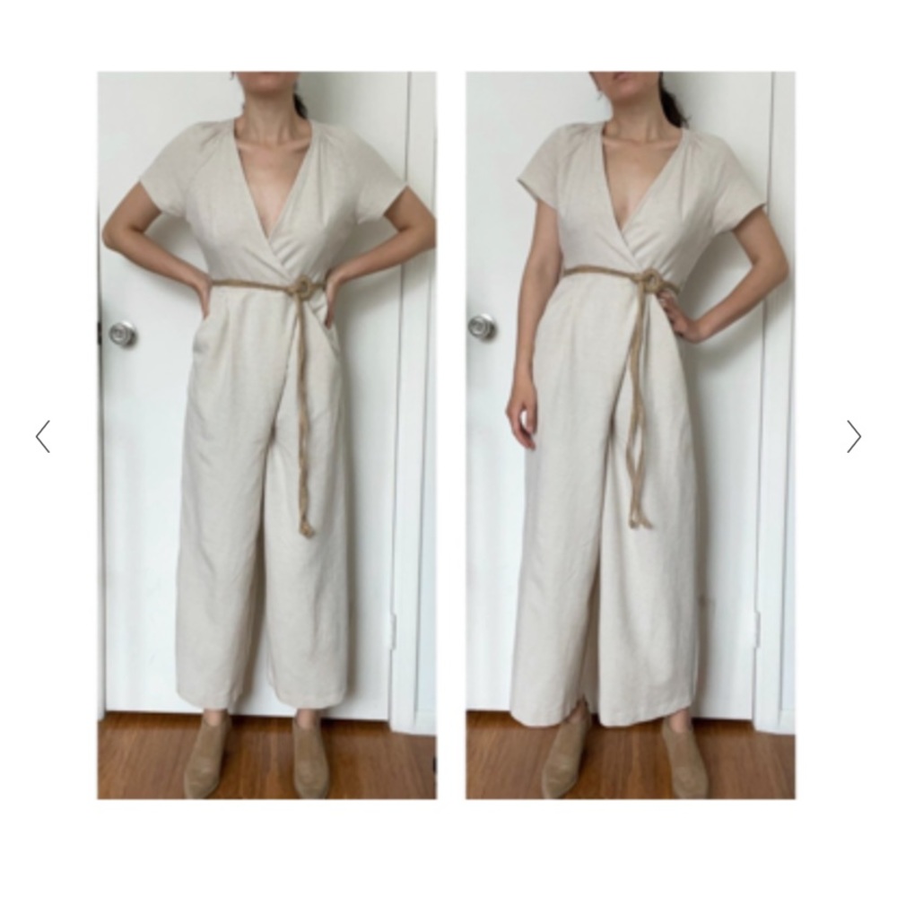 Zara rustic wide leg jumpsuit